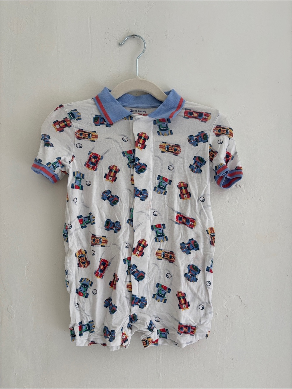 Magnetic Me Modal Race Car Short Sleeve Romper 18-24 Months